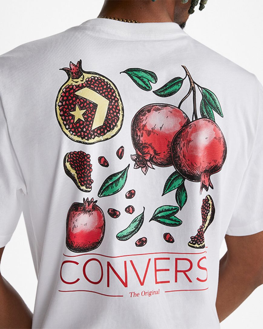 Men's Converse Pomegranate Graphic T-Shirts White | AU E1594G